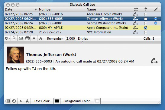 Call Log