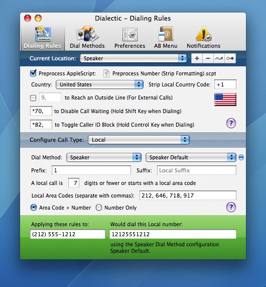 Dialing Rules
