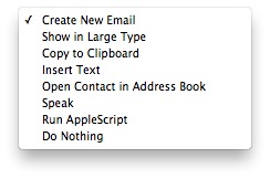 email actions