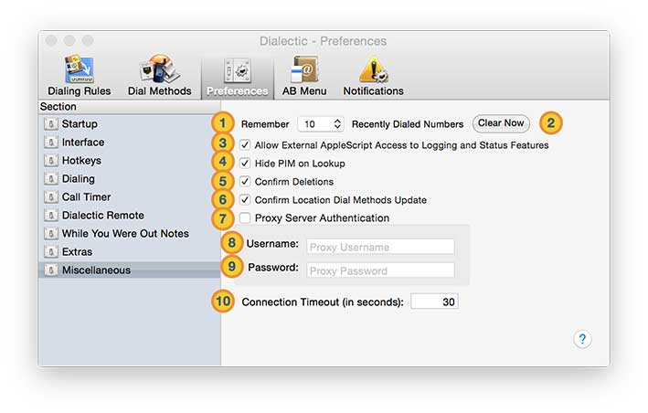 preferences miscellaneous annotated